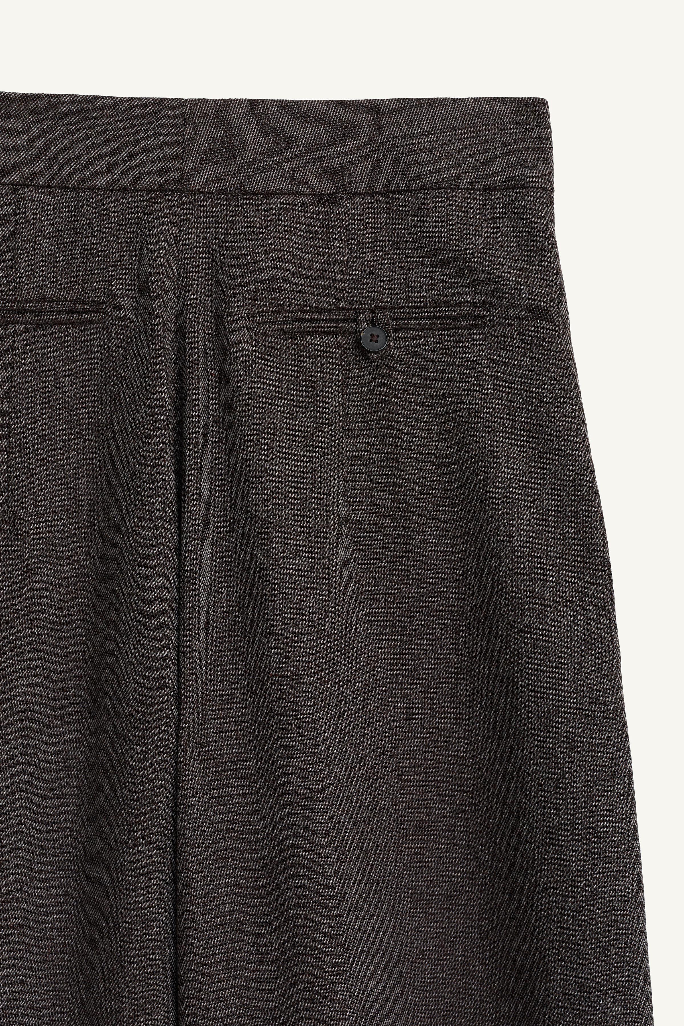 LIMITED EDITION WOOL BLEND VOLUME PLEATED PANTS